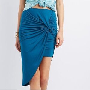 Charlotte Russe Green Asymmetrical Skirt